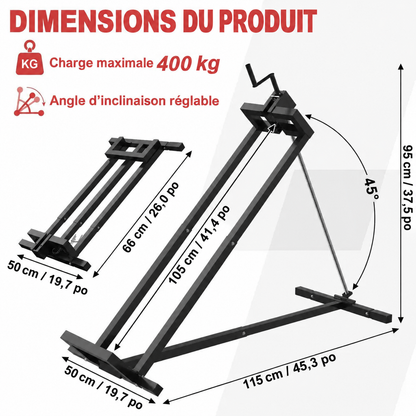Lève-tondeuse – dimensions et capacité en français