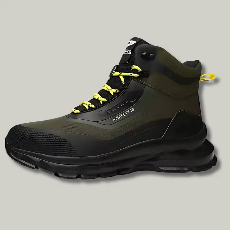 9K-JB SPORT : Bottes de Travail Imperméables Noire et verte ables acier anti bottes confort crevaison curit exigeants imperm pour respirabilit rieure robustes semelle sont sport travail