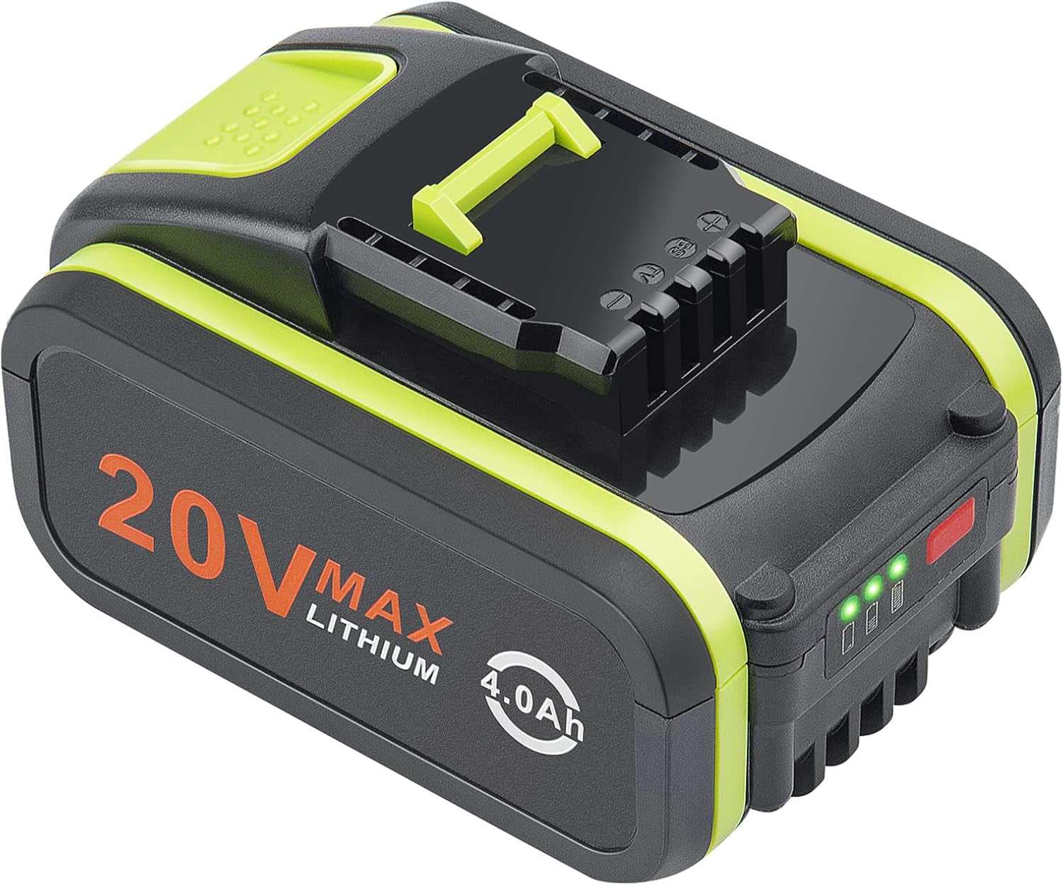 20V 4000Mah/4.0Ah Batterie De Remplacement Pour Worx 20V WA3551, WA3551.1 WA3553 WA3553.2 WA3641 WG629E WG546E WU268 WX166.4 WX372.1 WX800 2 WX67 8 WX550 WX523 WU531.9 WG894E WG629E WG329E