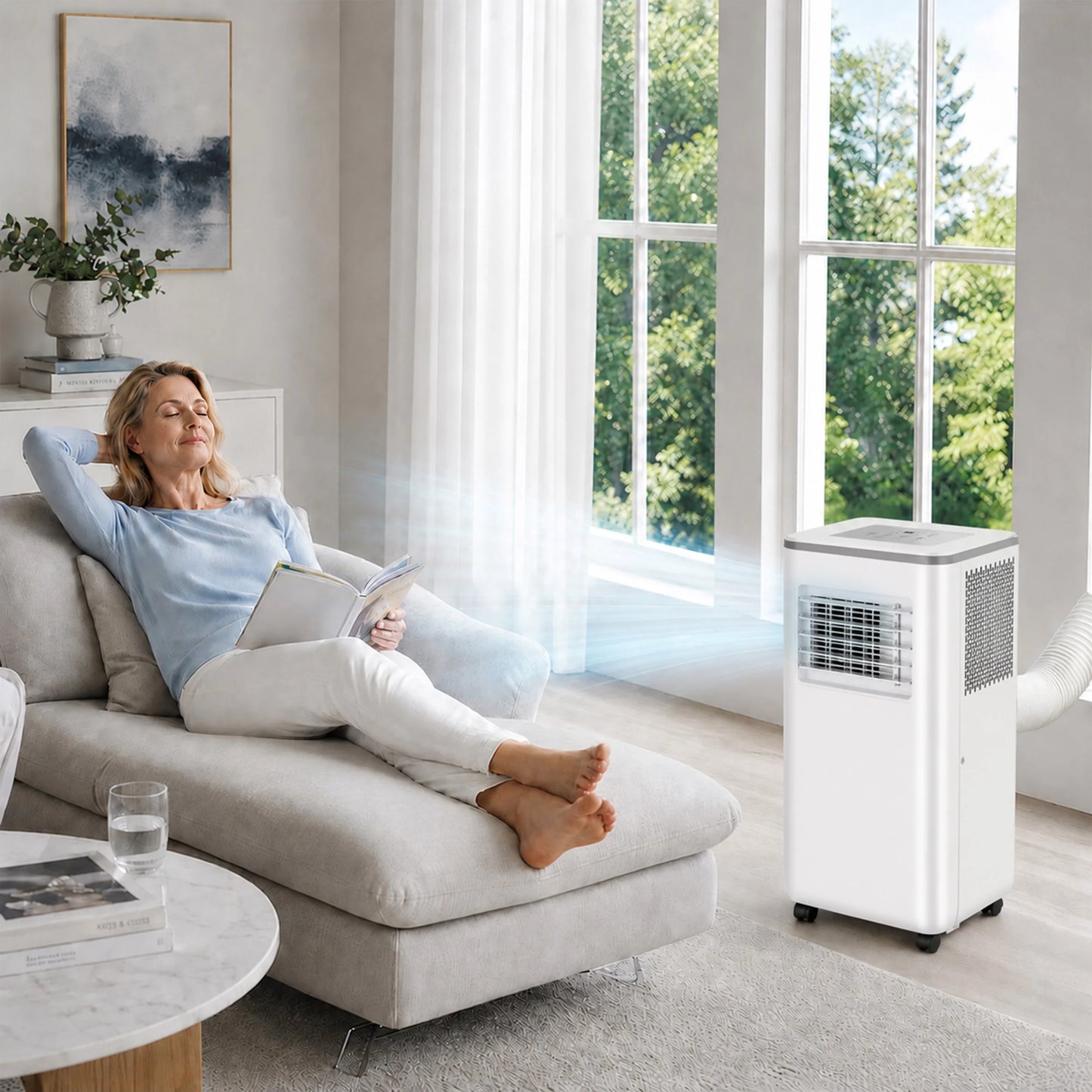 Climatiseur Portable 4 En 1 9000 BTU Air 270 M3h Déshumidification