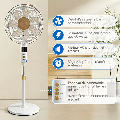 Ventilateurs Sur Pied Intelligents Télécommande, 6 Vitesses Réglables