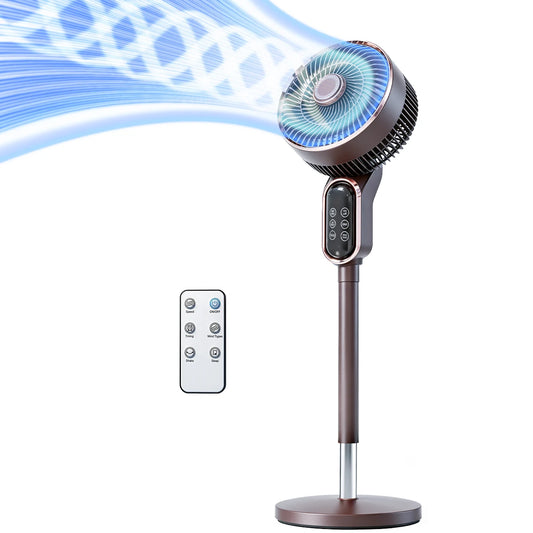 Ventilateur Sur Pied Silencieux Télécommande 3 Vitesses