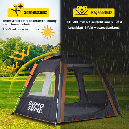 Tente De Camping Instantanée À Ouverture Rapide Pour 3 À 4 Personnes
