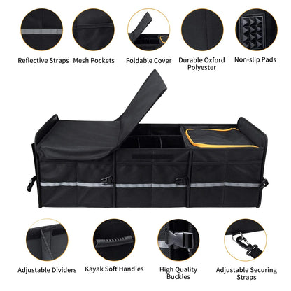 Organisateur de coffre pliable 115 L – tissu Oxford