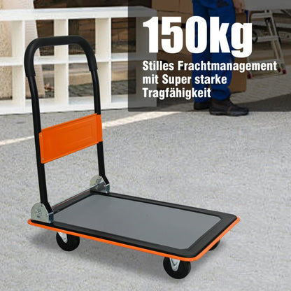Chariot plateforme pliable 150 kg – manutention et rangement