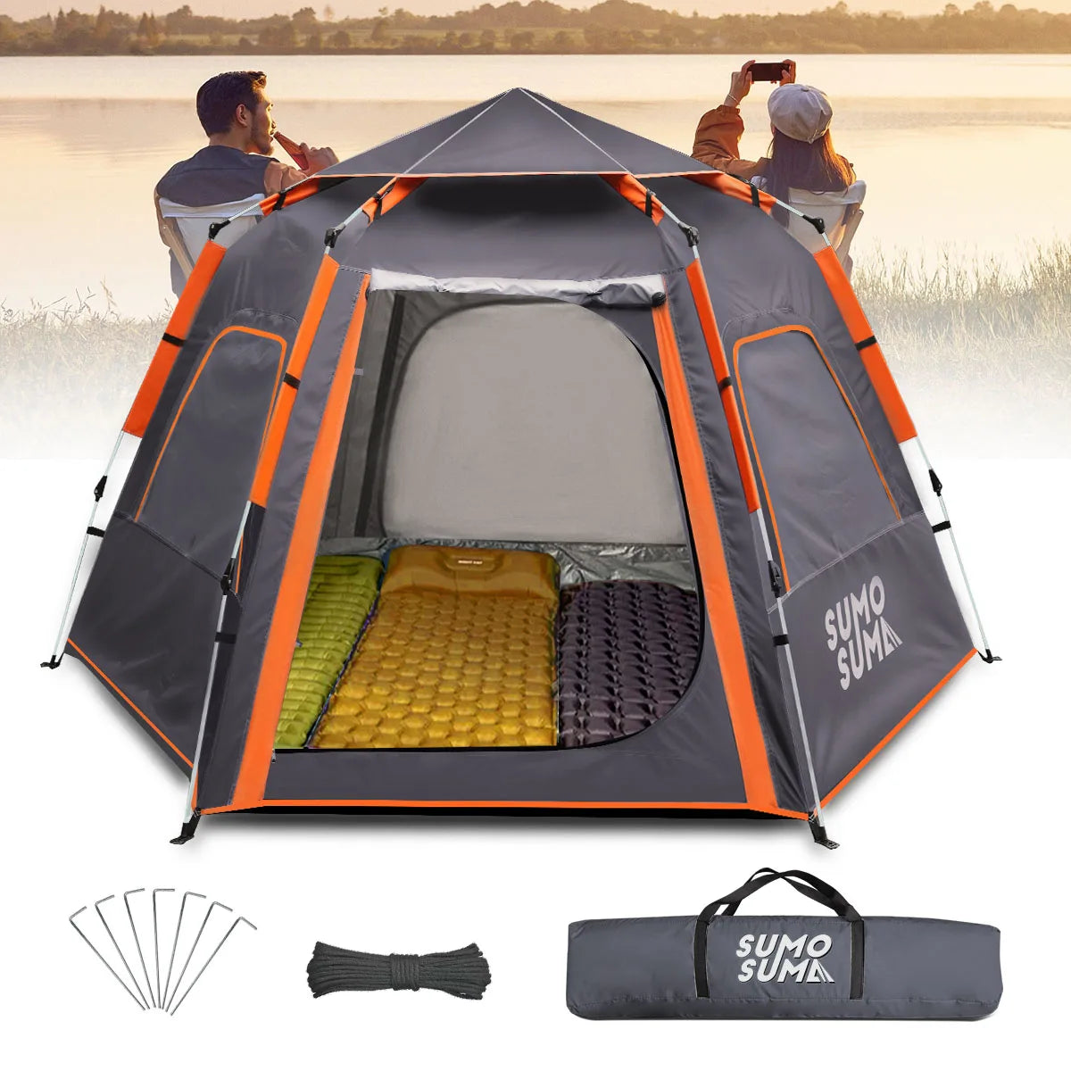 Tente De Camping Instantanée À Ouverture Rapide Pour 3 À 4 Personnes