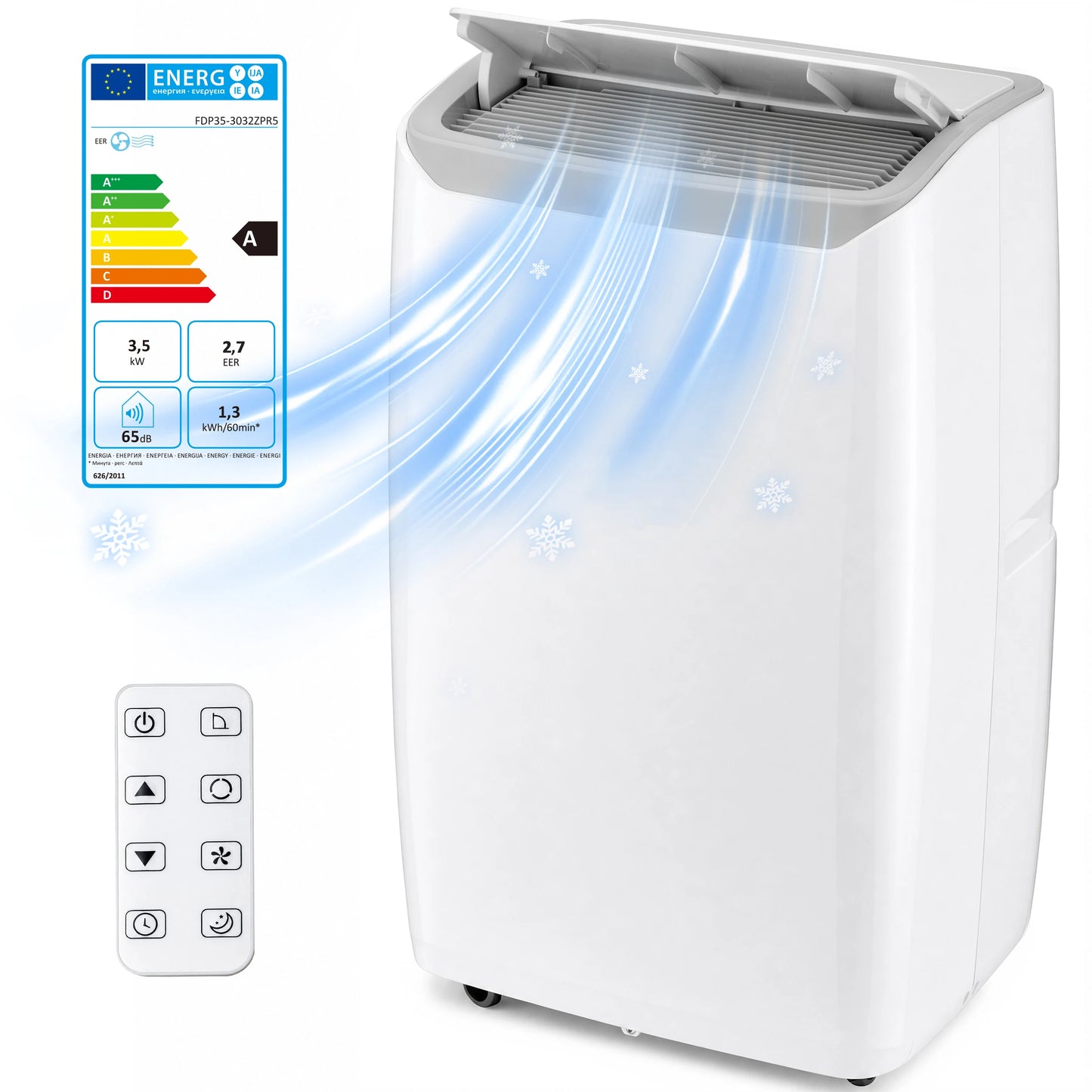 Climatiseur Portable 12000 BTU 5 En 1 Avec Télécommande BLANC Allemagne