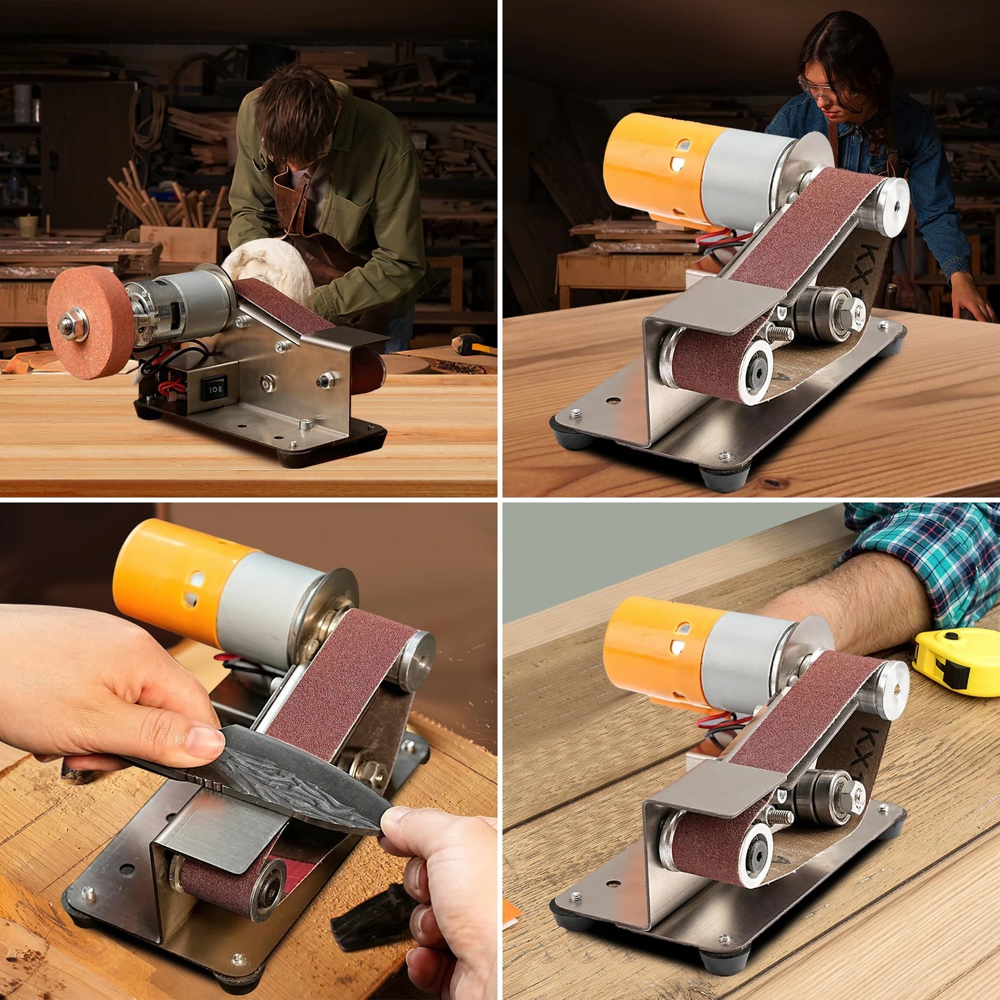 Ponceuse À Bande Électrique Mini 7 Vitesses Pour DIY Outil Polyvalent