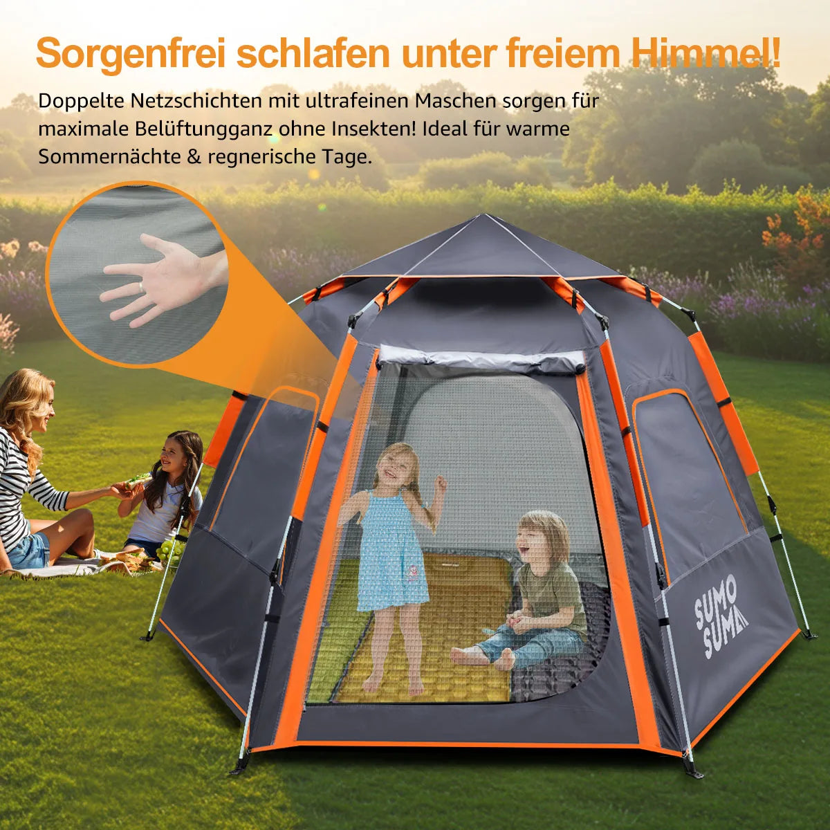 Tente De Camping Instantanée À Ouverture Rapide Pour 3 À 4 Personnes