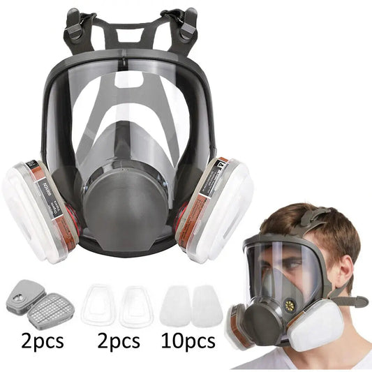 Masque à Gaz Intégral 6800 15 en 1 Pour Vapeurs Chimiques Filtre 95 France