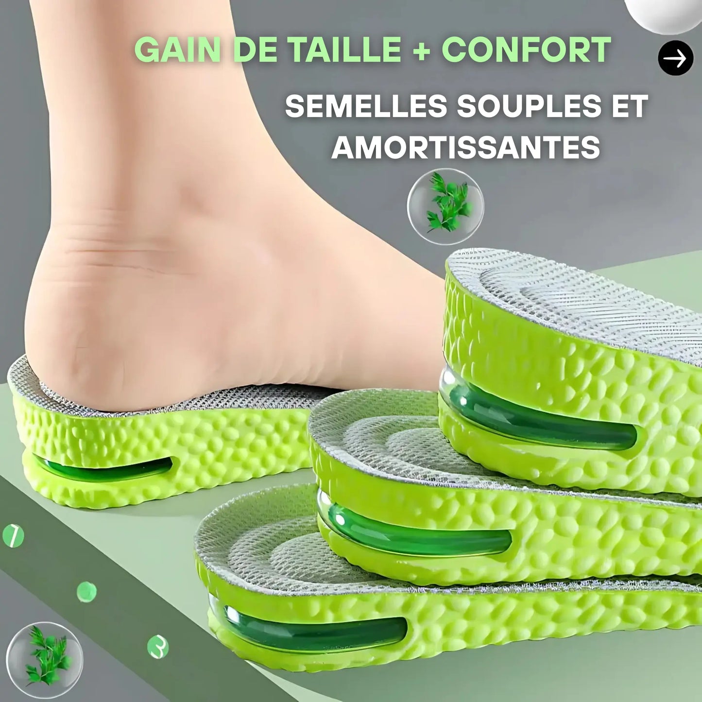 Airzen - Semelle gain de taille et confort