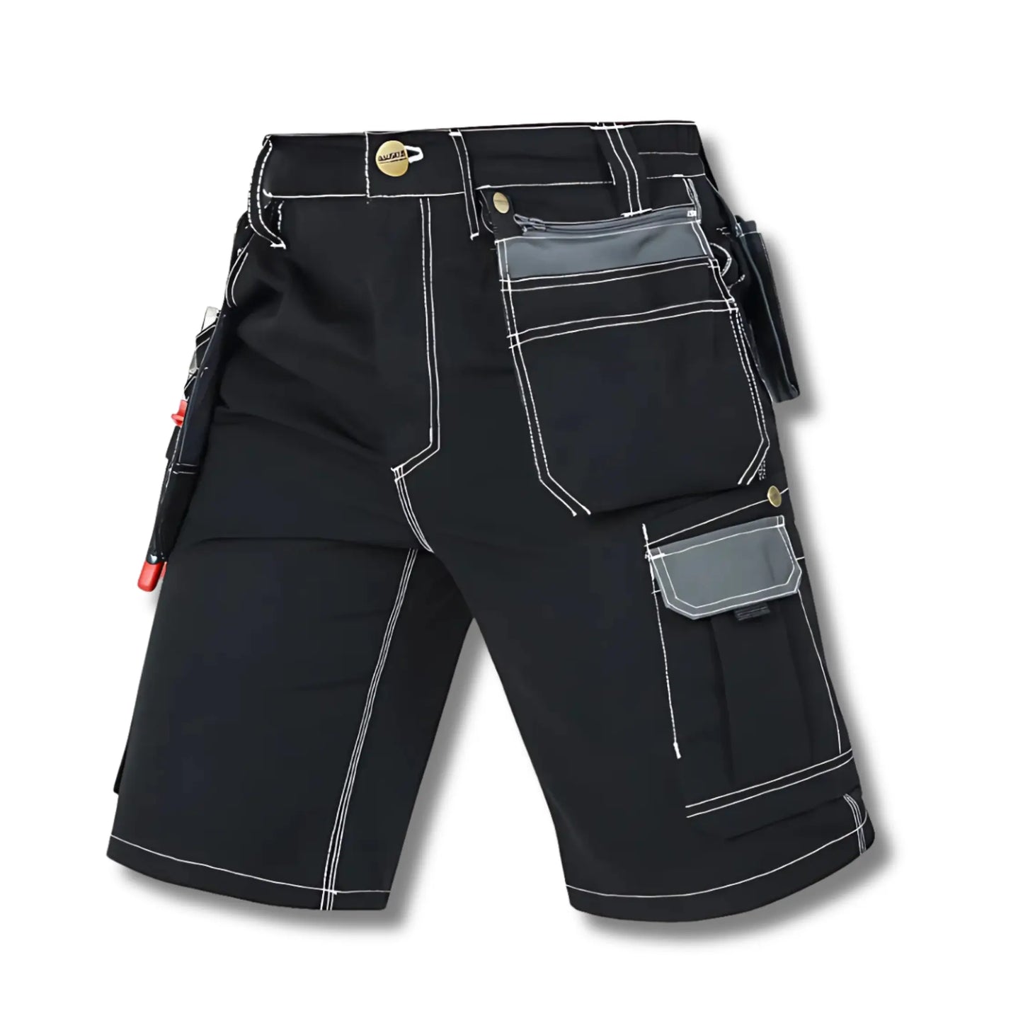 BAUSKY – Short de travail léger et confortable Noir bausky confort confortable journ multi poches pochesbausky pour professionnels short tout travail