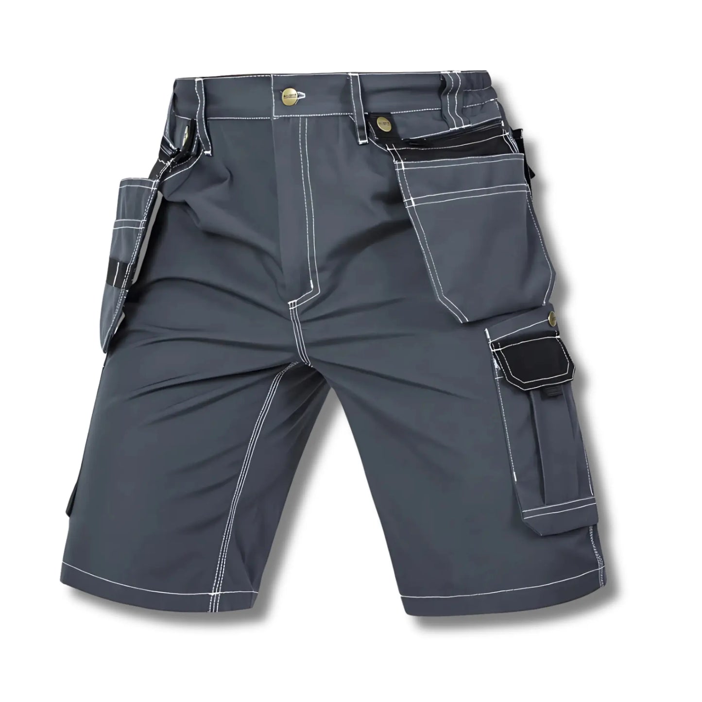 BAUSKY – Short de travail léger et confortable Gris bausky confort confortable journ multi poches pochesbausky pour professionnels short tout travail