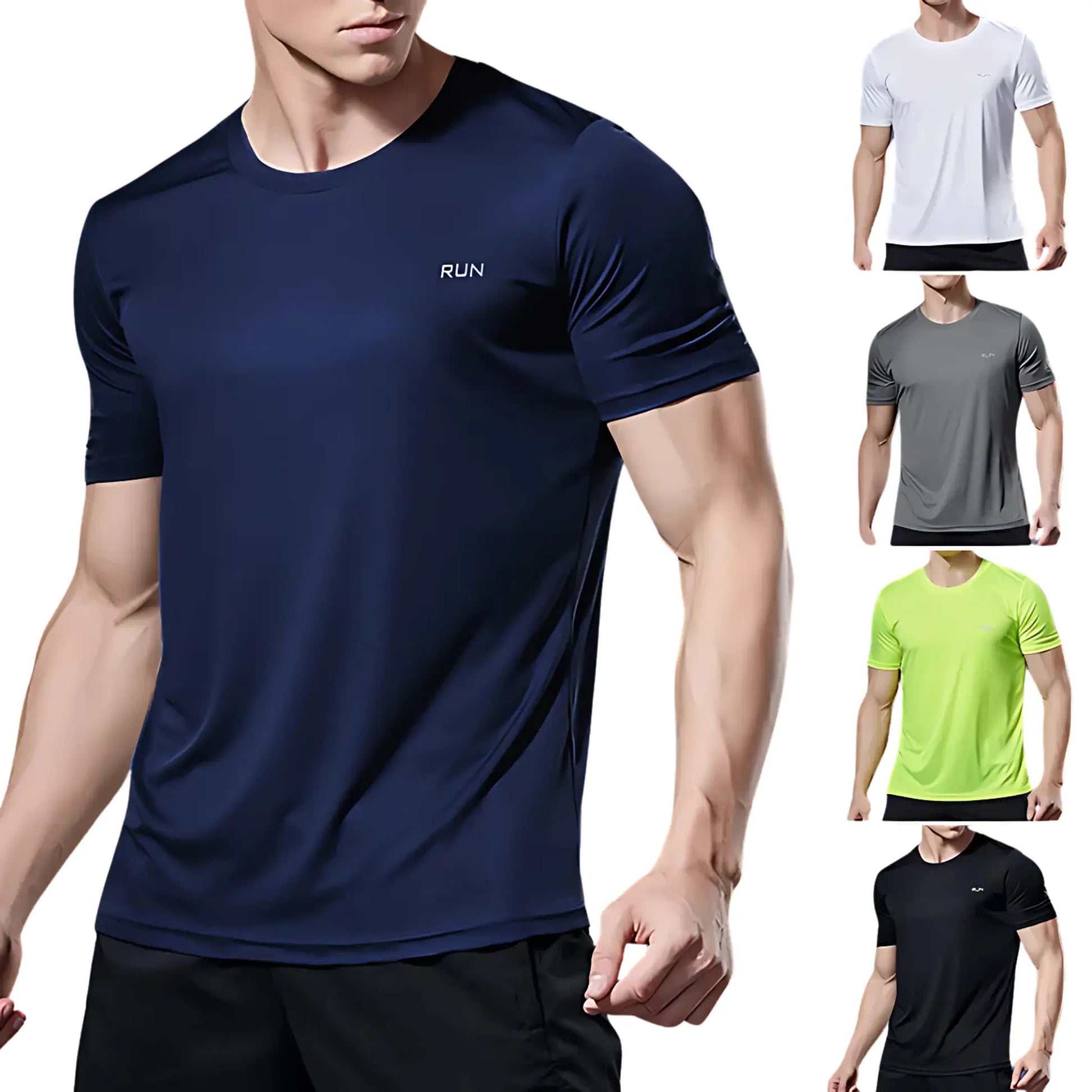 RUN – T-shirt col rond respirant actif actives avec chage confort coupe effort journ pour quotidien respirant rond shirt technique unisexe