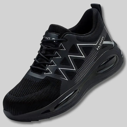 Fashion OCB - Baskets de sécurité à embout en acier Noir acier automne baskets chaussures confort curit diaire durable embout environnements fashion hiver interm maille optimal pour printemps protection renforc riau rieur rieure saison semelle sont travail