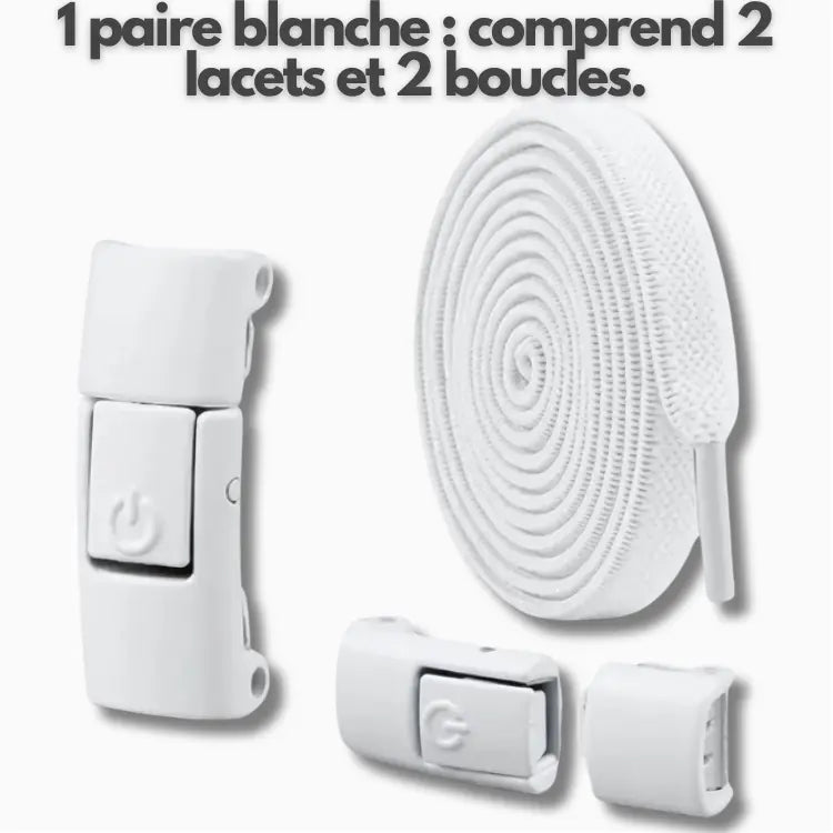 FixLacet | Lacets autobloquants Blanc 100cm autobloquants chaussures confort confortables curit essayez fixlacet fixlacetfixlacet lacets lasticit leur maintien offrir parfait pour pratiques quotidien quotidienne sans sport toutes utilisation votre