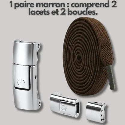 FixLacet | Lacets autobloquants Marron 100cm autobloquants chaussures confort confortables curit essayez fixlacet fixlacetfixlacet lacets lasticit leur maintien offrir parfait pour pratiques quotidien quotidienne sans sport toutes utilisation votre