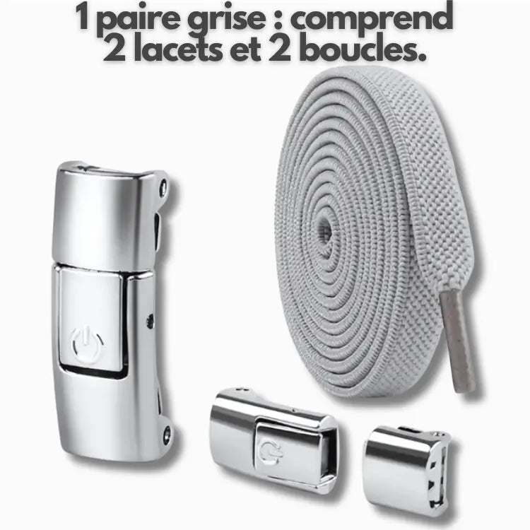 FixLacet | Lacets autobloquants Gris 100cm autobloquants chaussures confort confortables curit essayez fixlacet fixlacetfixlacet lacets lasticit leur maintien offrir parfait pour pratiques quotidien quotidienne sans sport toutes utilisation votre