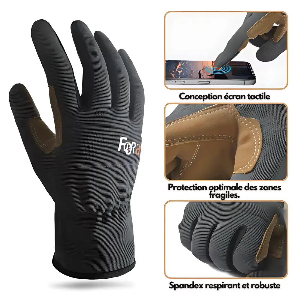 Foram : Gants anti-dérapants pour travaux anti anti-dérapants bricolage cision compatibles confort cran curit design durabilit foram gants gers grip haute leur manutention pour prise rapants renforc respirant spandex tactile travaux