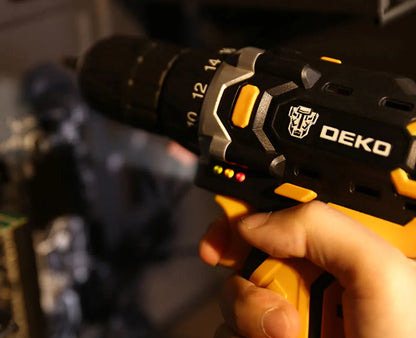 DEKO Perceuse Visseuse Sans Fil 12V-20V - Couple 42 Nm - Mandrin 10 mm 12v 2 vitesses 20v 42 nm _Hi_chtgptapp_optimised_this_description-generator _Hi_chtgptapp_optimised_this_seo-meta-description _Hi_chtgptapp_optimised_this_seo-meta-title _Hi_chtgptapp_optimised_this_tags-generator _Hi_chtgptapp_optimised_this_title-generator abs bois bricolage embouts vissage forets 10 mm lithium ion mandrin 10 mm mandrin autoserrant menuiserie perceuse visseuse poignée caoutchouc réglage couple sans fil