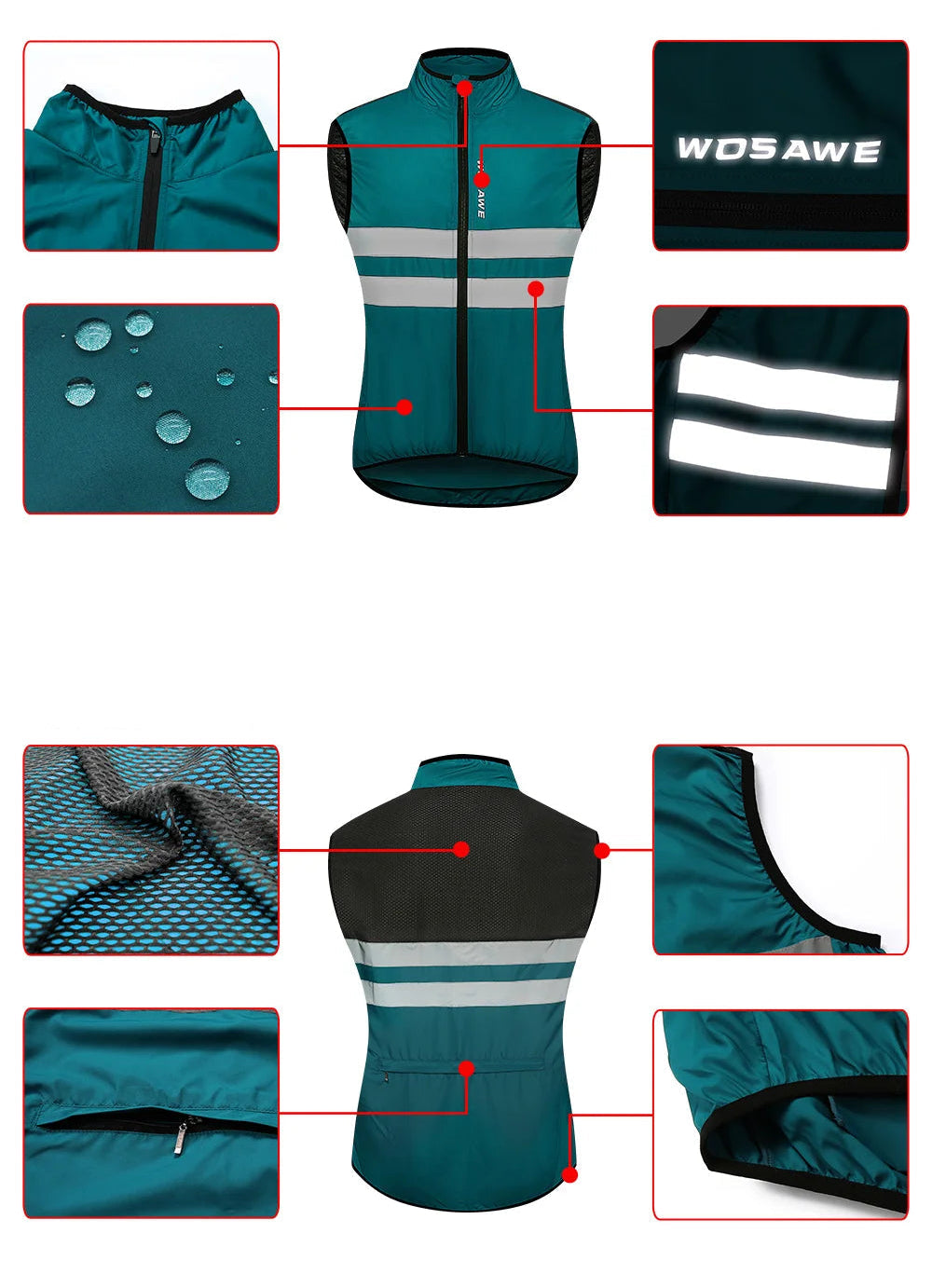 Gilet Haute Visibilité WOSAWE Reflective Pro