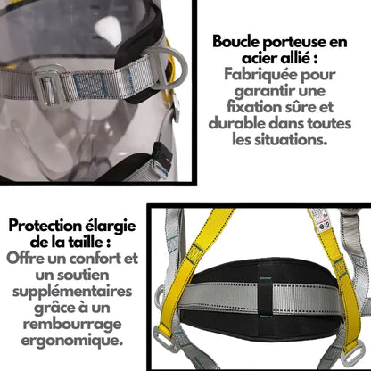 Kit harnais complet avec mousqueton activit avec besoins ceinture complet confort corde couleurs curit escalade fabriqu fiable garantit harnais hauteur lors mousqueton optimale points pour protection quip toutes travail travaux votre vous