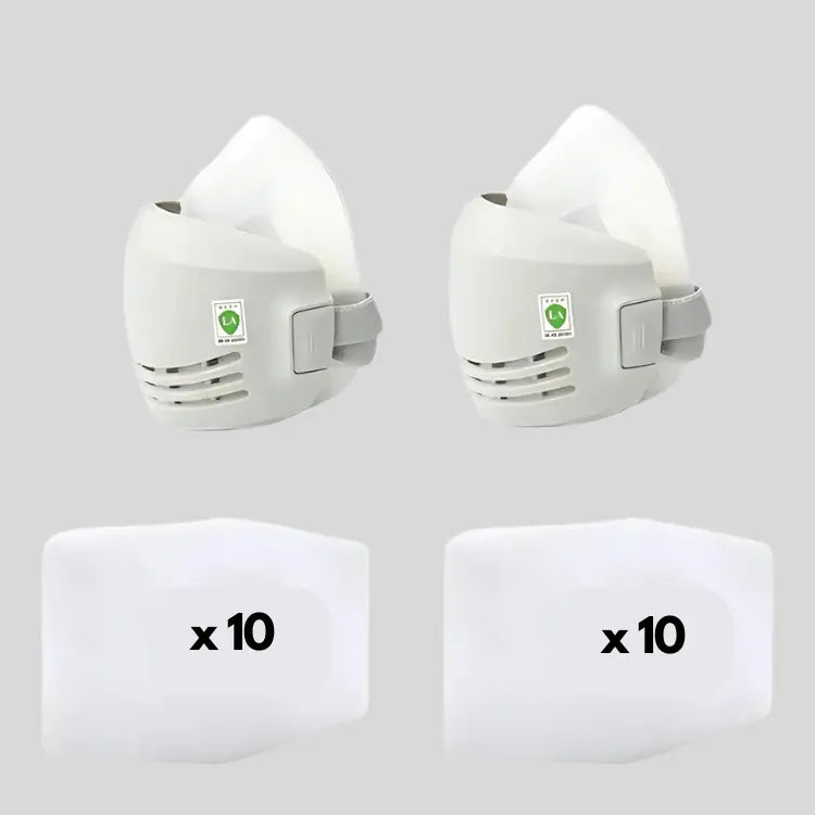 Masque de protection respiratoire ergonomique PM2.5 2 Masque 20 filtres 20pcs activit autres bien confort cotton dust ergonomique expiration face facilement filter filtres fines half mask masque parfaitement particules pendant permet plus polluants pour poussi proof prot protection rempla respiratoire respirator respirer rieur sans sant valve visage votre vous