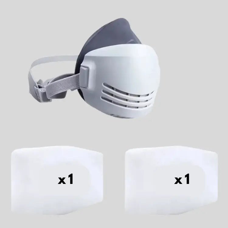 Masque de protection respiratoire ergonomique PM2.5 1 Masque 2 filtres ( Gris ) 20pcs activit autres bien confort cotton dust ergonomique expiration face facilement filter filtres fines half mask masque parfaitement particules pendant permet plus polluants pour poussi proof prot protection rempla respiratoire respirator respirer rieur sans sant valve visage votre vous