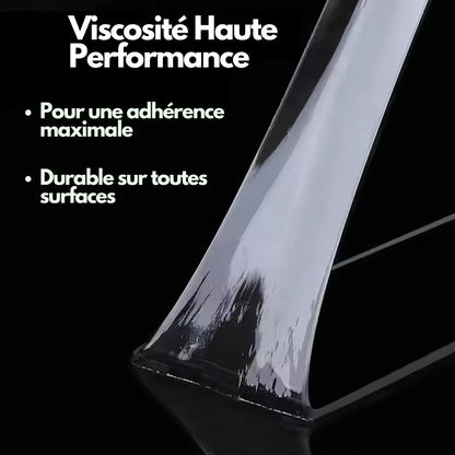 NANO : Adhésif Lavable Double Face couvrez double durable face fixation fixer lavable murs nano pour sans solution surfaces tout usage utiliser votre vous