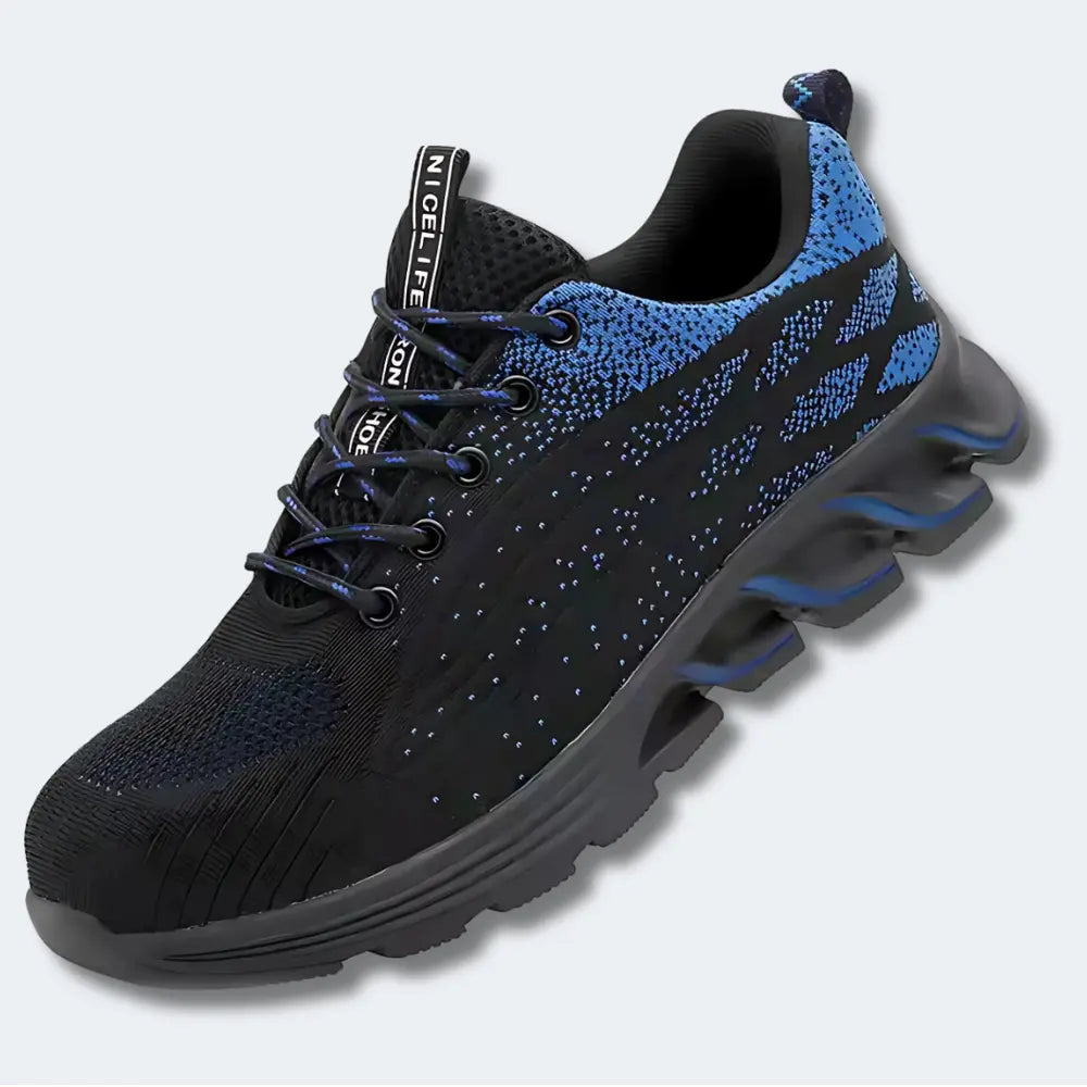 NICELIFE - Baskets de sécurité antistatiques Bleu acier antistatique antistatiques automne baskets caoutchouc confort curit doublure durable elles embout hiver maille nicelife pour printemps protection respirante rieure saison saisons semelle style sécurité toutes