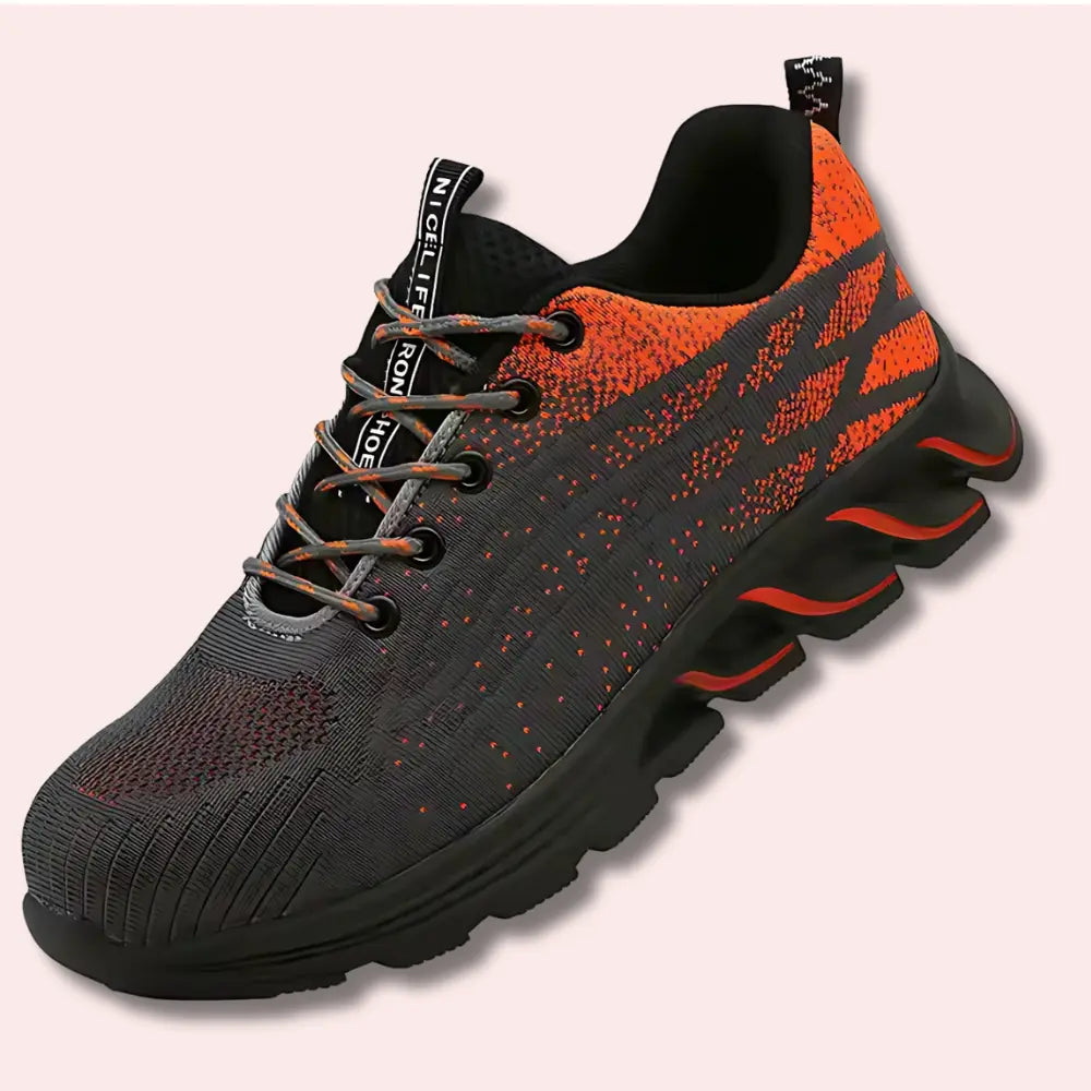 NICELIFE - Baskets de sécurité antistatiques Orange acier antistatique antistatiques automne baskets caoutchouc confort curit doublure durable elles embout hiver maille nicelife pour printemps protection respirante rieure saison saisons semelle style sécurité toutes