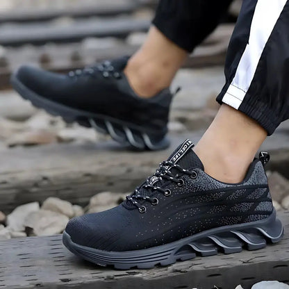 NICELIFE - Baskets de sécurité antistatiques acier antistatique antistatiques automne baskets caoutchouc confort curit doublure durable elles embout hiver maille nicelife pour printemps protection respirante rieure saison saisons semelle style sécurité toutes