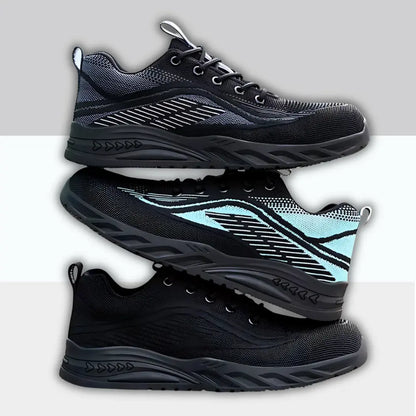 QYL-B - Baskets de sécurité ventilées acier avec baskets caoutchouc certifi chauds confort curit dans doublure durable elles embout environnements journ long maille optimale pour protection riau rieur rieure semelle sécurité travail tricot ventil volant