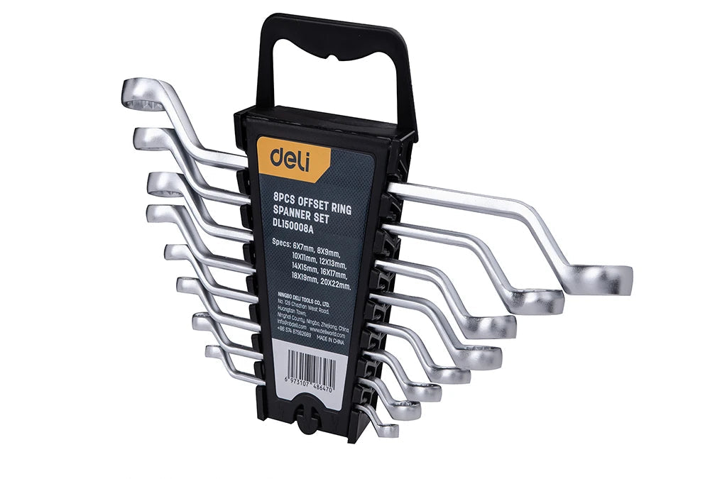 Deli Jeu De Clés Mixtes À Cliquet 8 Pièces Accès Zones Étroites 6 À 22 Mm - Manuzen