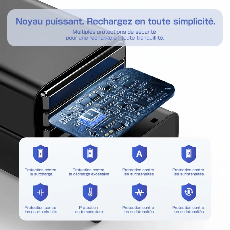 Batterie Externe 58800mAh Charge Rapide Pour 3 Appareils Voyage