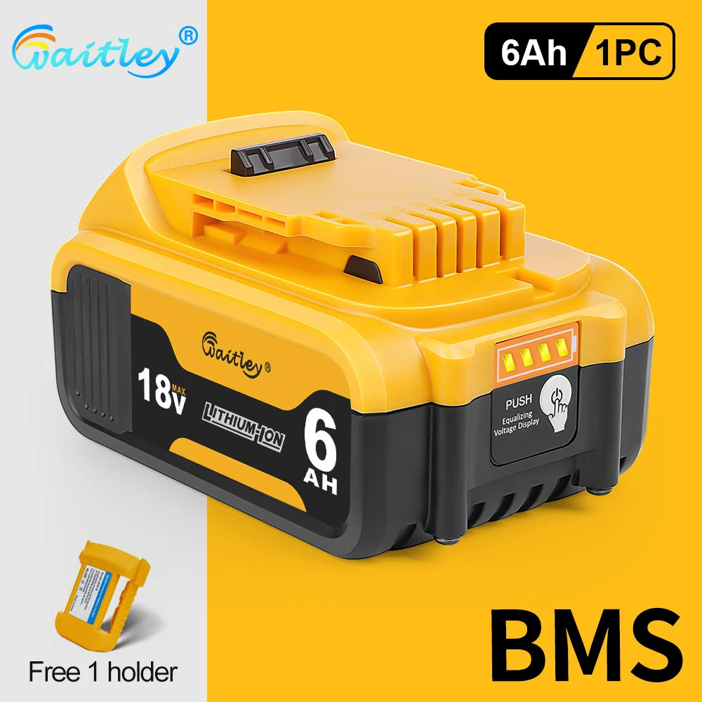 Batterie Waitley 18V Dewalt Liion Autonomie Prolongée BMS Compatibilité 18V 20V 1 batterie 6Ah Pologne