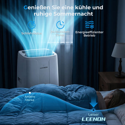 Climatiseur Mobile 14000 BTU Refroidissement Déshumidification Pièces 100 m3