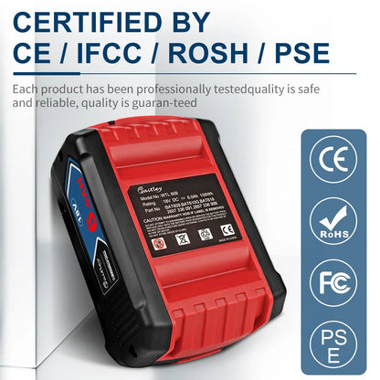 Batterie Waitley 6000mAh 18V Longue Autonomie Pour Bosch BAT609 Outils