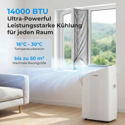Climatiseur Mobile 14000 BTU Refroidissement Déshumidification Pièces 100 m3