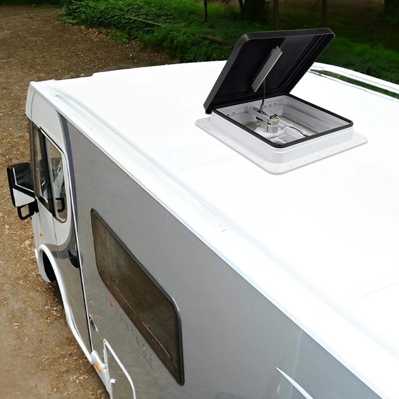 Ventilateur De Toit RV Avec Lucarne 420x420 Mm Camping-car