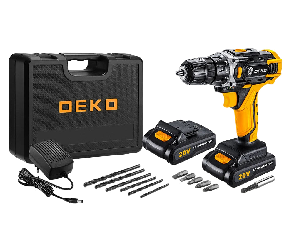 DEKO Perceuse Visseuse Sans Fil 12V-20V - Couple 42 Nm - Mandrin 10 mm - Manuzen