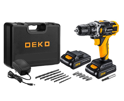 DEKO Perceuse Visseuse Sans Fil 12V-20V - Couple 42 Nm - Mandrin 10 mm - Manuzen