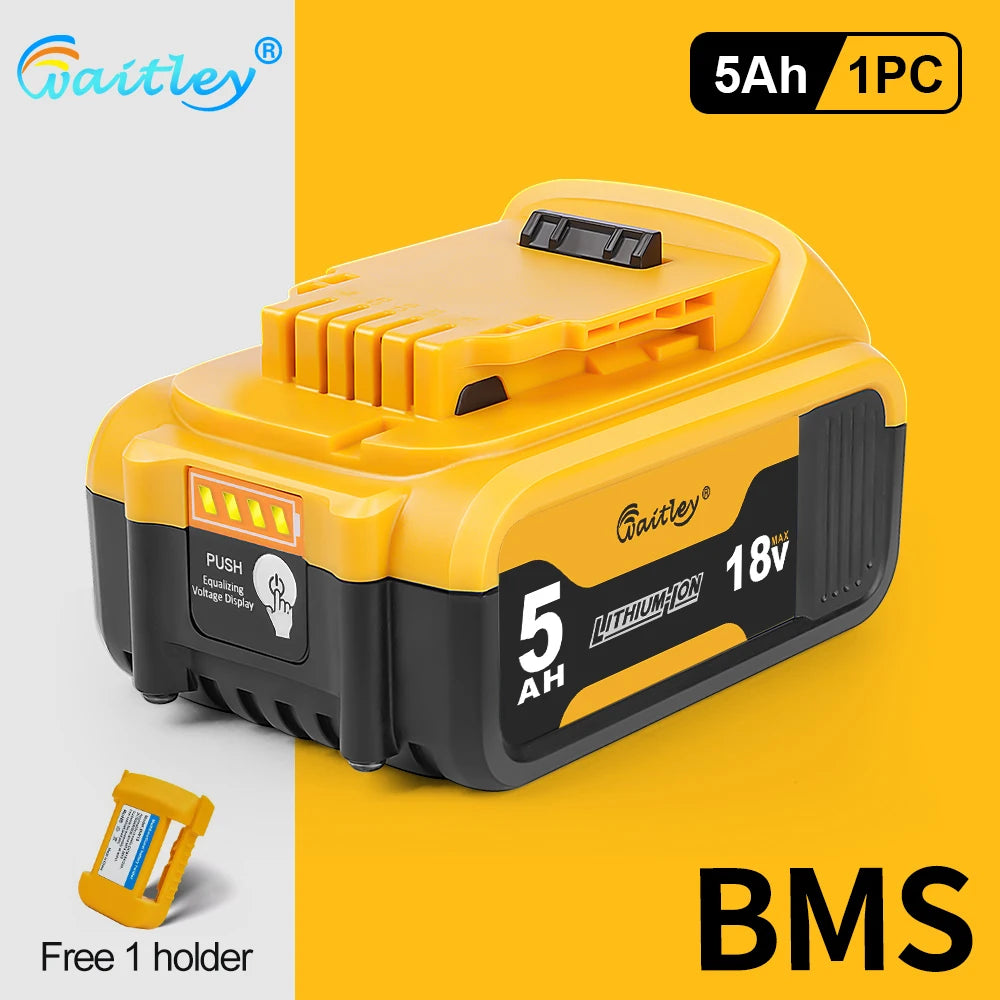 Batterie Waitley 18V Dewalt Liion Autonomie Prolongée BMS Compatibilité 18V 20V 1 batterie 5Ah Pologne