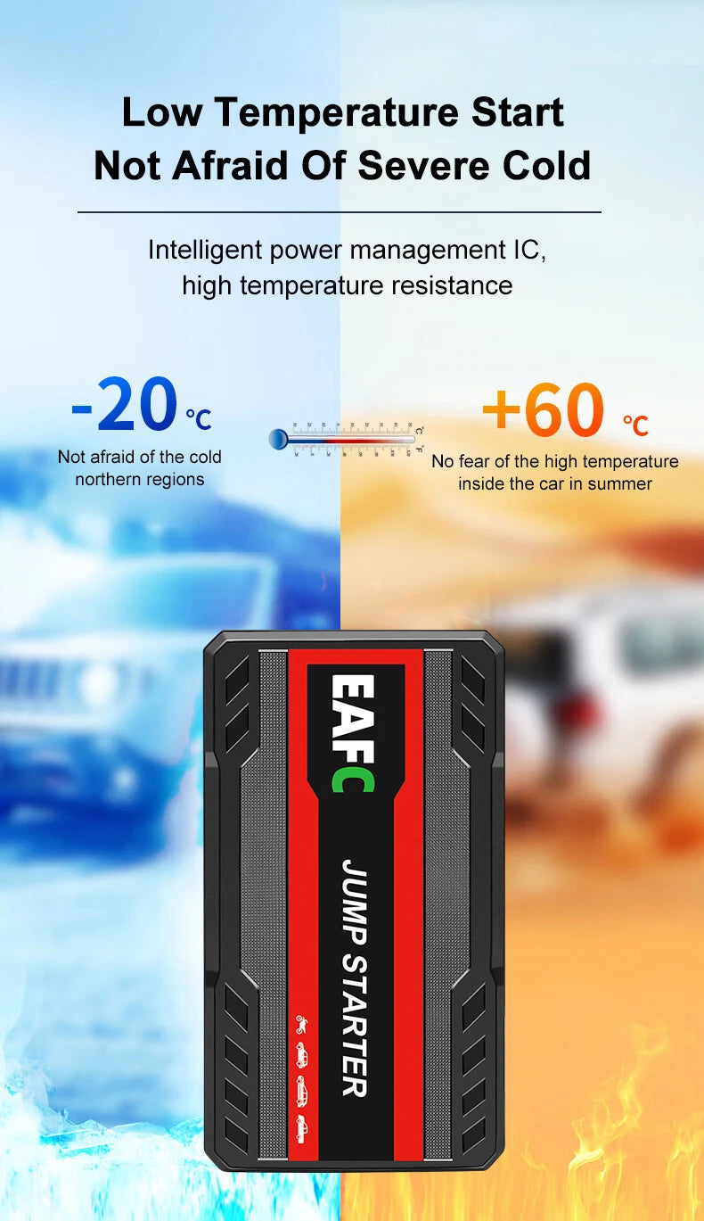 Booster de démarrage voiture 12 V – 600 à 2 000 A