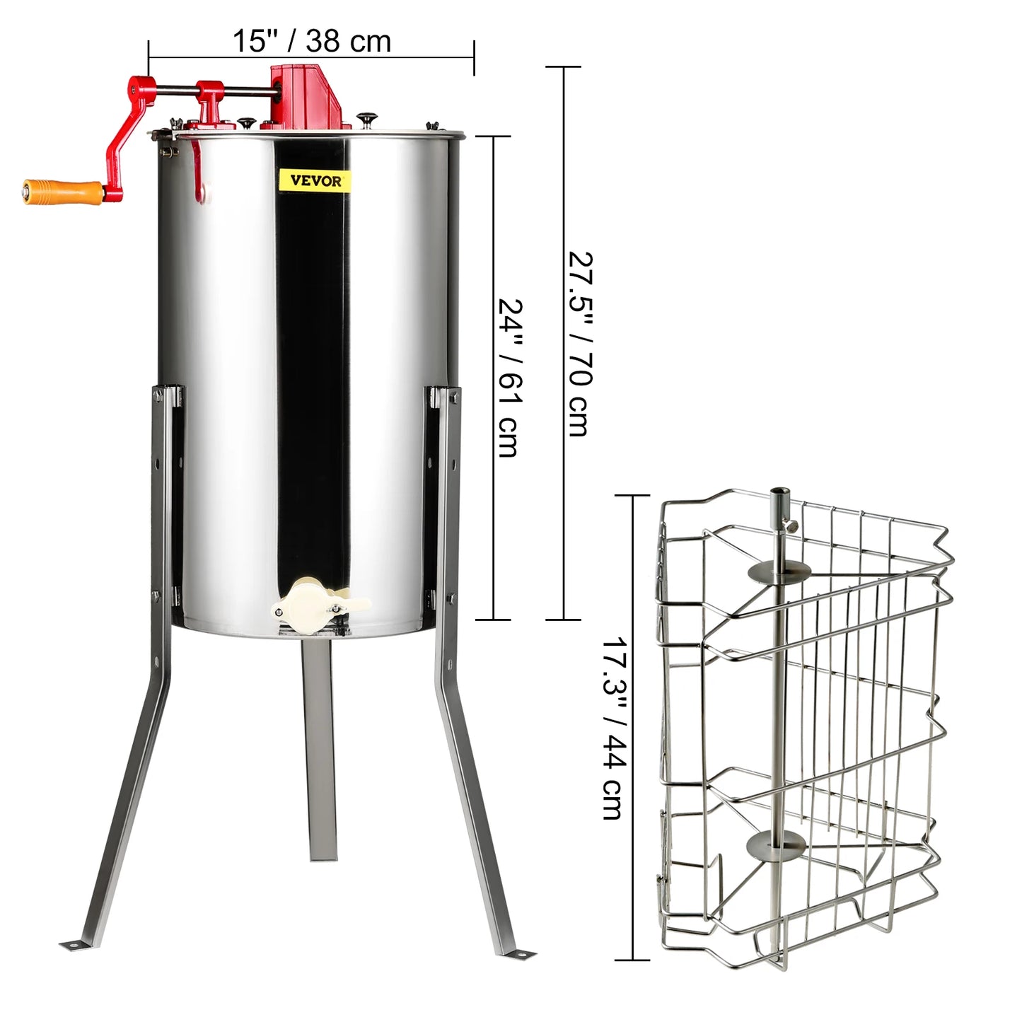 Extracteur Manuel D Apiculture En Acier Inoxydable Efficace Pour Cadres