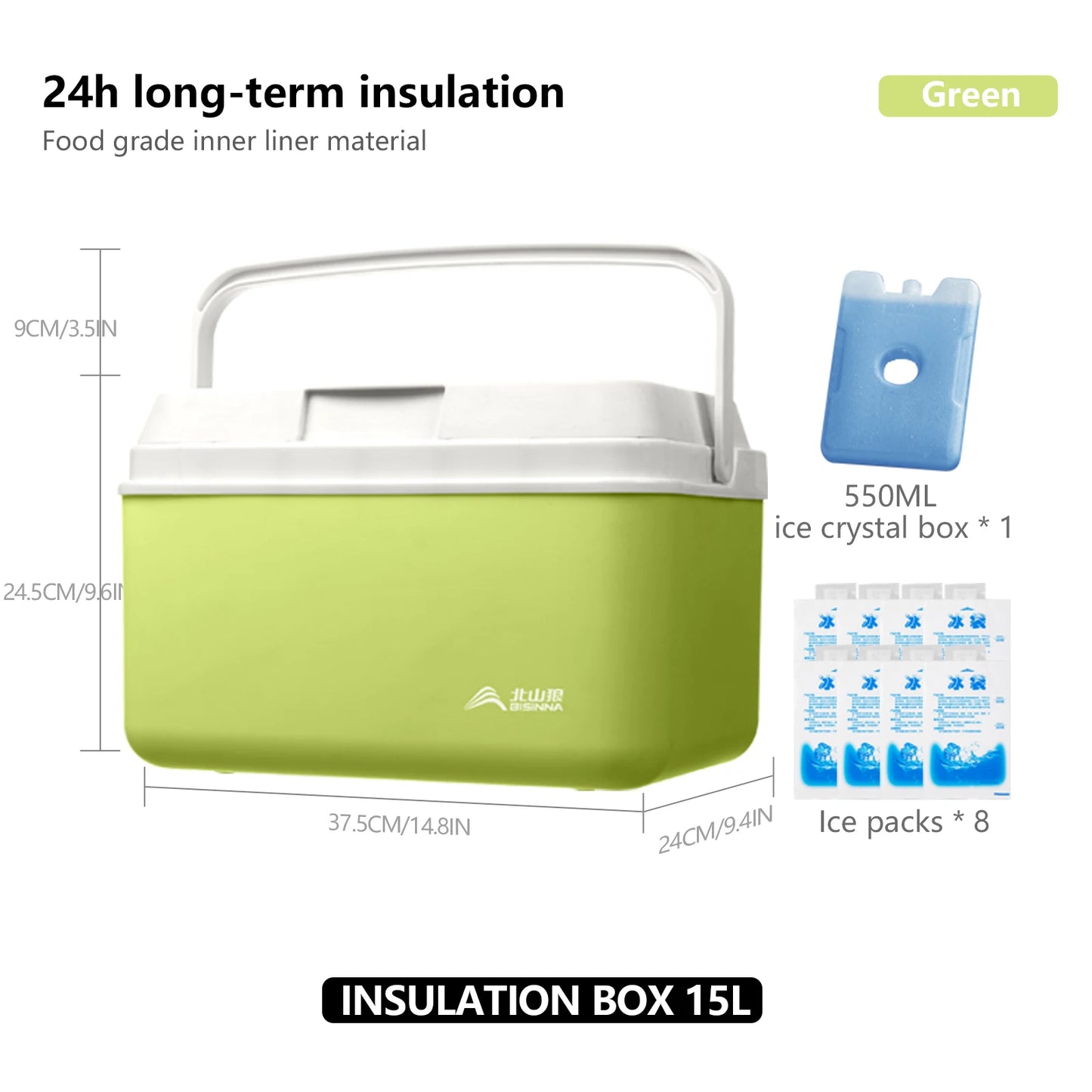 Glacière Portable BISINNA 6L 9L 15L Pour Pique Nique