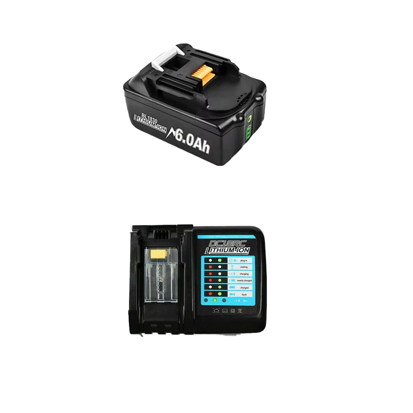 Batterie compatible Makita 18V 6000mAh Liion Rechargeable 1 batterie 1 chargeur France