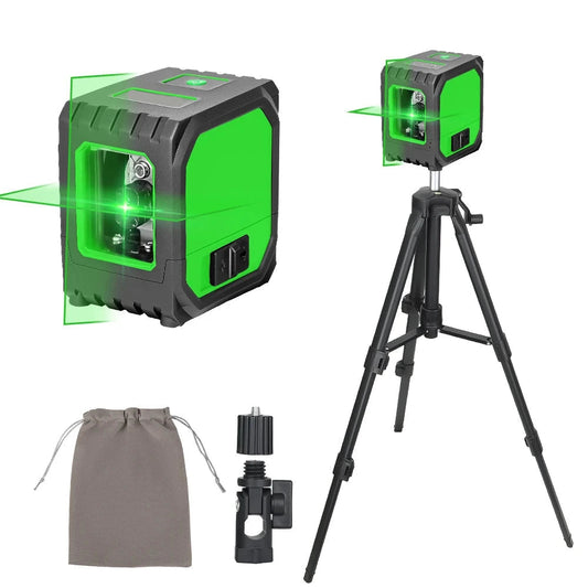 Mini niveau laser 2 lignes auto-nivelant, compact et rechargeable USB Avec trépied