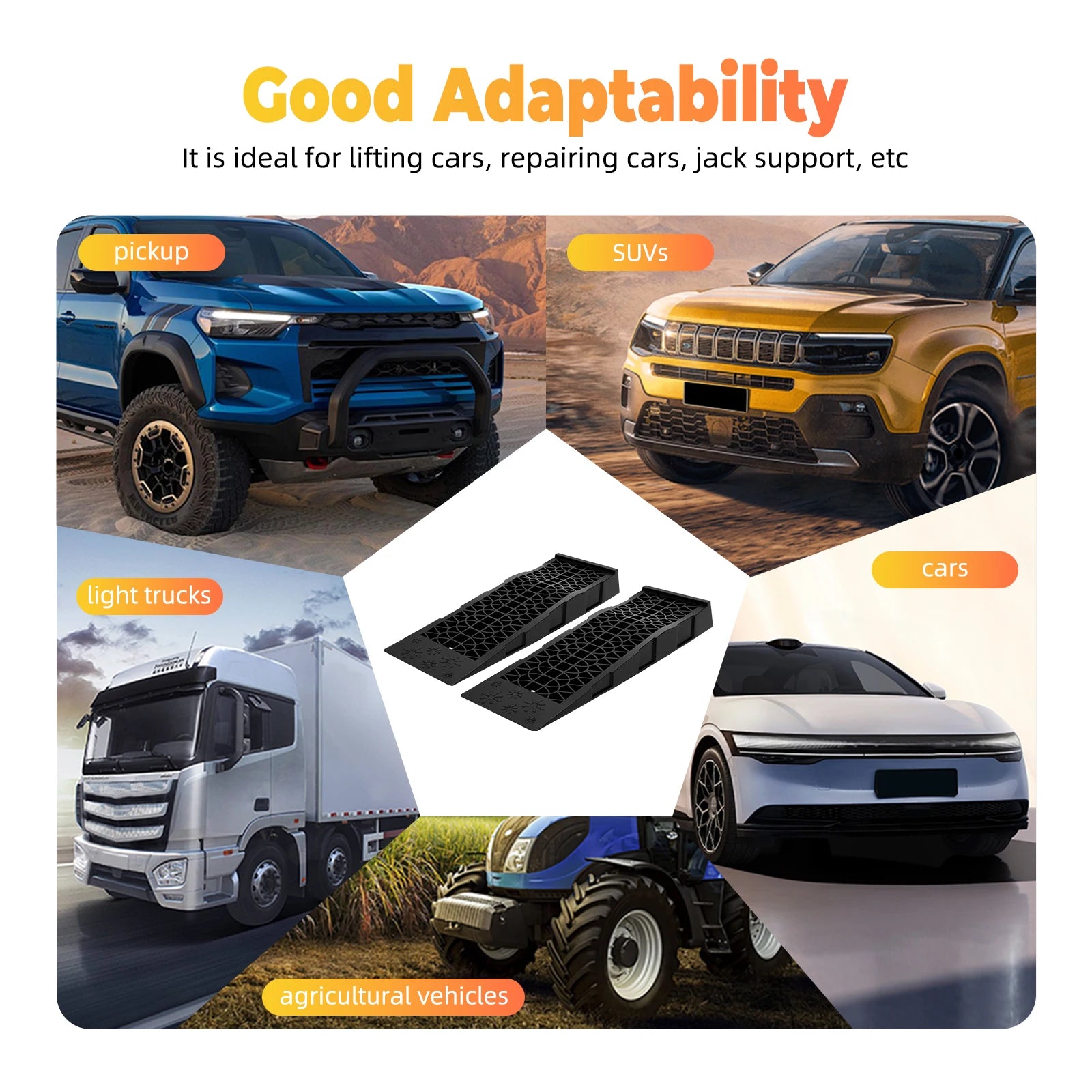 Rampes De Service Auto 2 Pièces Levage Stable 5 T Compatibles Voiture Camion