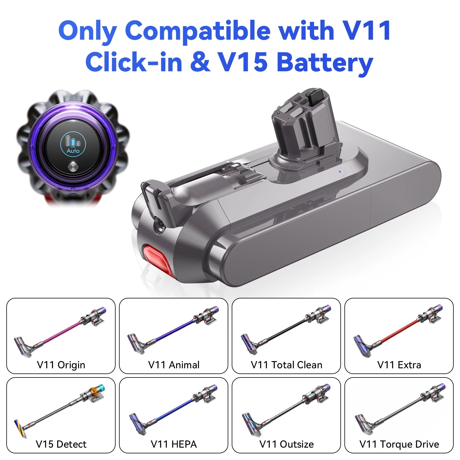 Batterie Dyson V11 25,2V 6000mAh Remplacement Pour Aspirateur